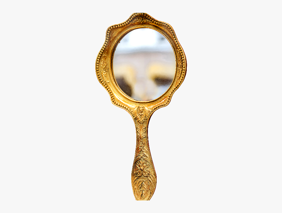 Golden Hand Mirror Png - Hand Mirror Gold Clip Art, Transparent Clipart