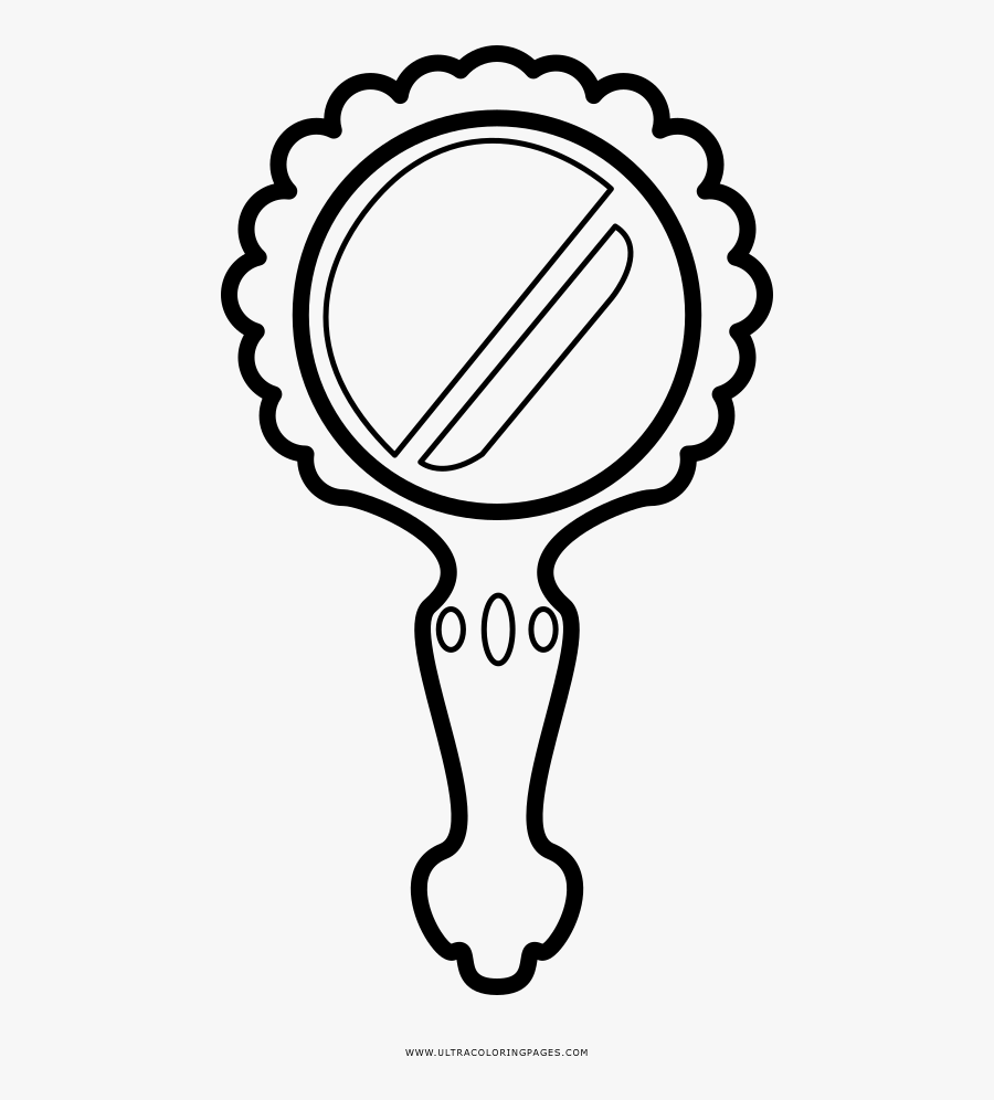 Hand Mirror Coloring Pages - Imagens Para Colorir Espelho, Transparent Clipart