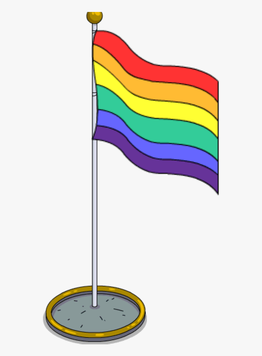 Rainbow Flag Pole - Pride Flag Pole Png, Transparent Clipart