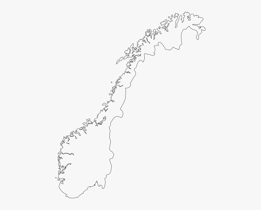 Free Map Of Norway - Norway Map Outline, Transparent Clipart