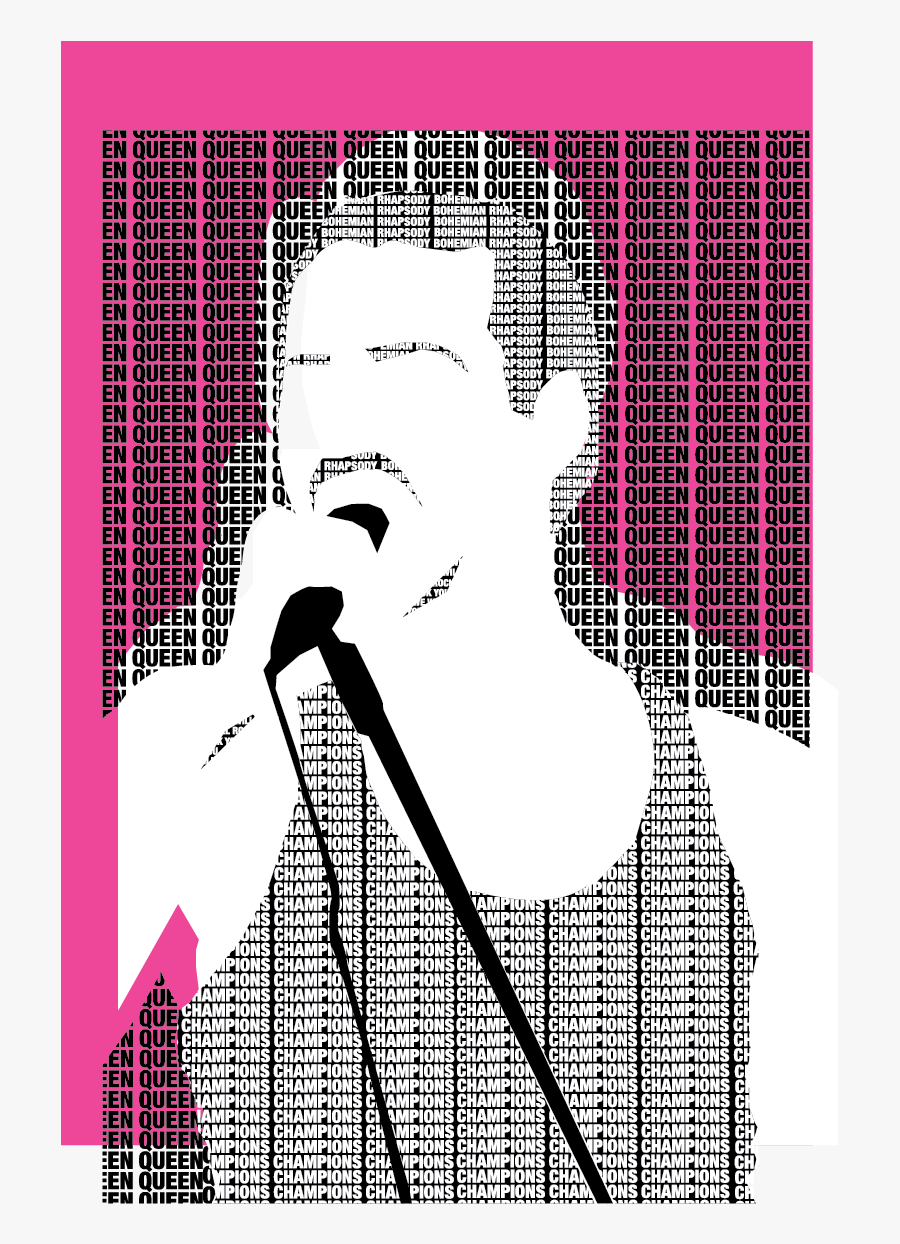 Pop Art Freddie Mercury Black And White, Transparent Clipart