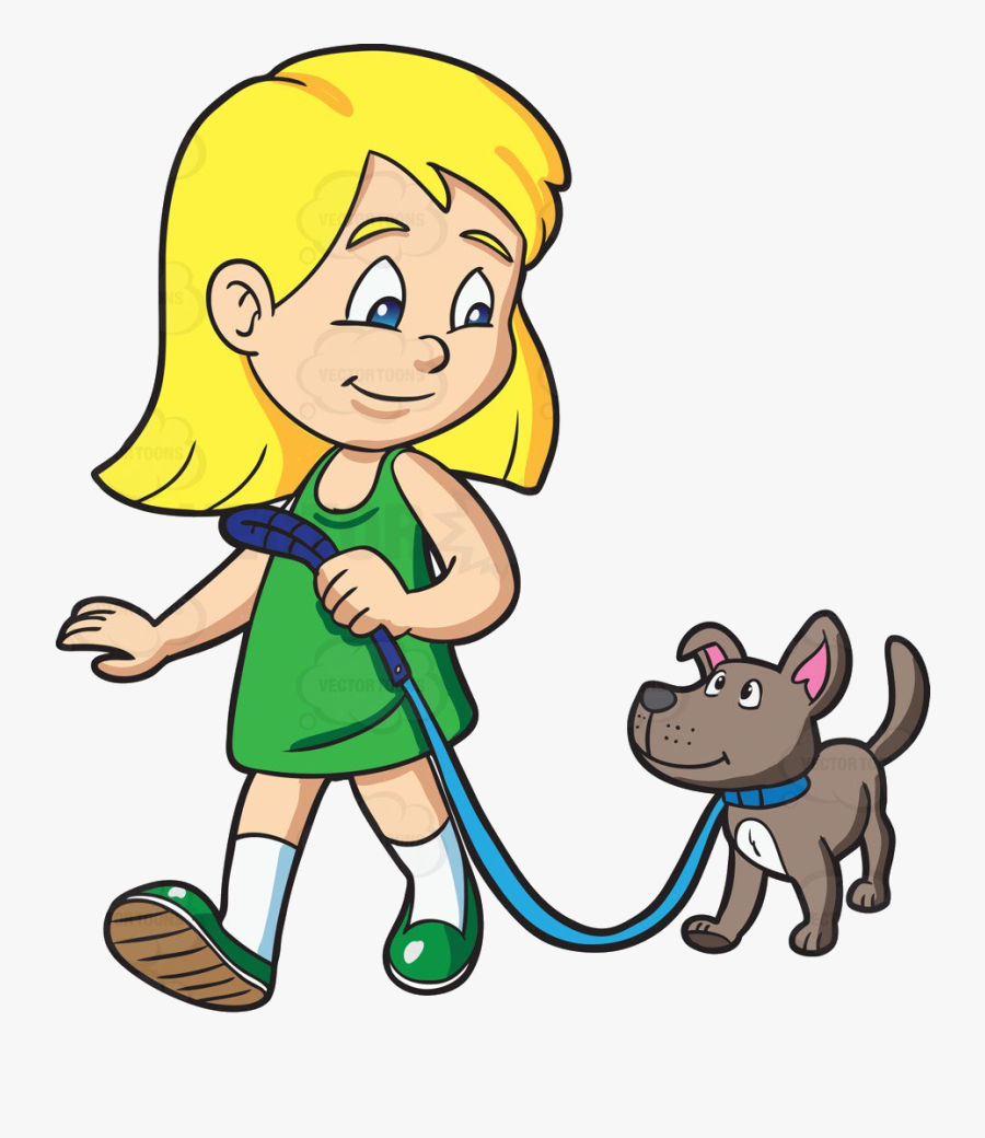 Dog Walking Girl Clipart Free Best Transparent Png - Girl Walking Dog Clipart, Transparent Clipart