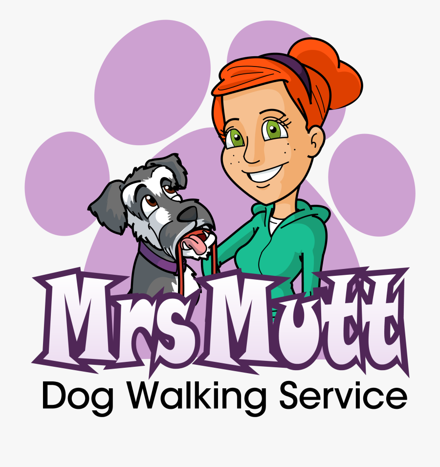 Mrs Mutt Dog Walking Service Clipart , Png Download - Cartoon, Transparent Clipart