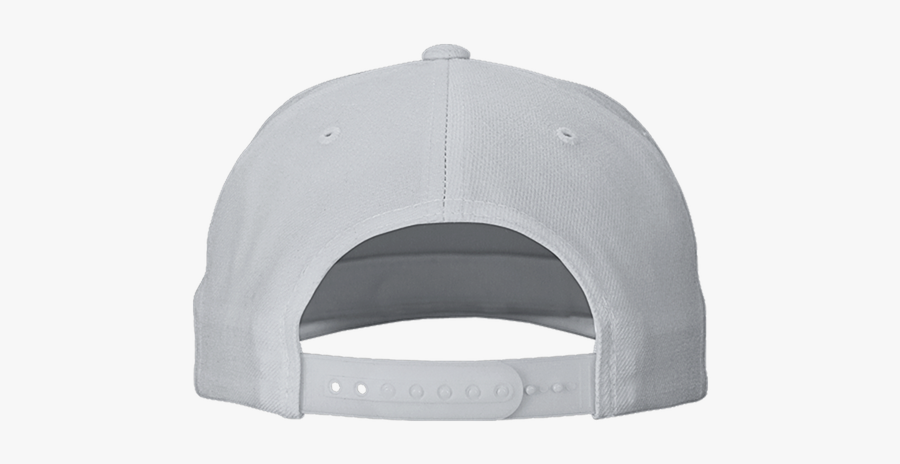 White Snapback Hat Back, Transparent Clipart