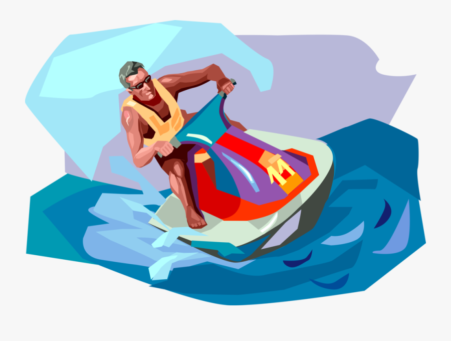 Transparent Jet Ski Clipart - Jet Ski Illustration, Transparent Clipart