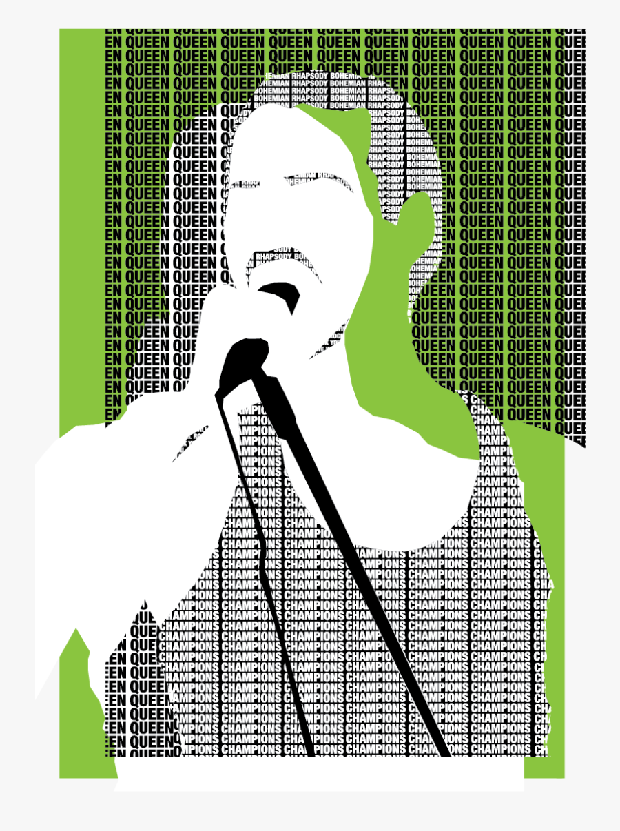 Pop Art Freddie Mercury Black And White, Transparent Clipart