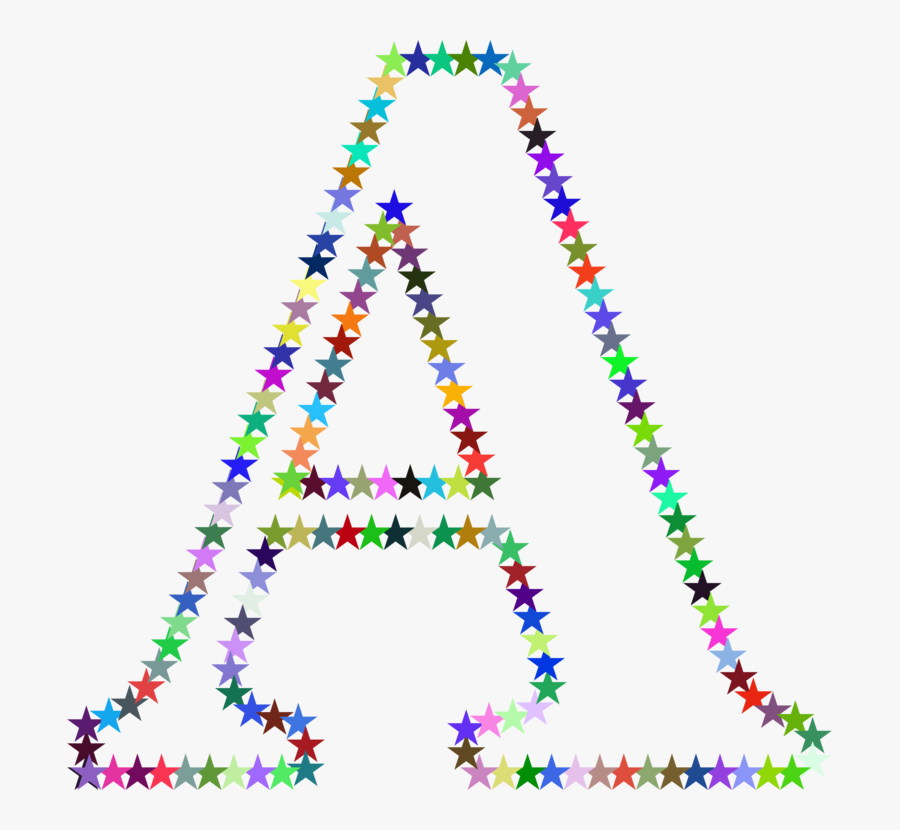 Star Clipart Alphabet - Letter A Clipart Stars, Transparent Clipart