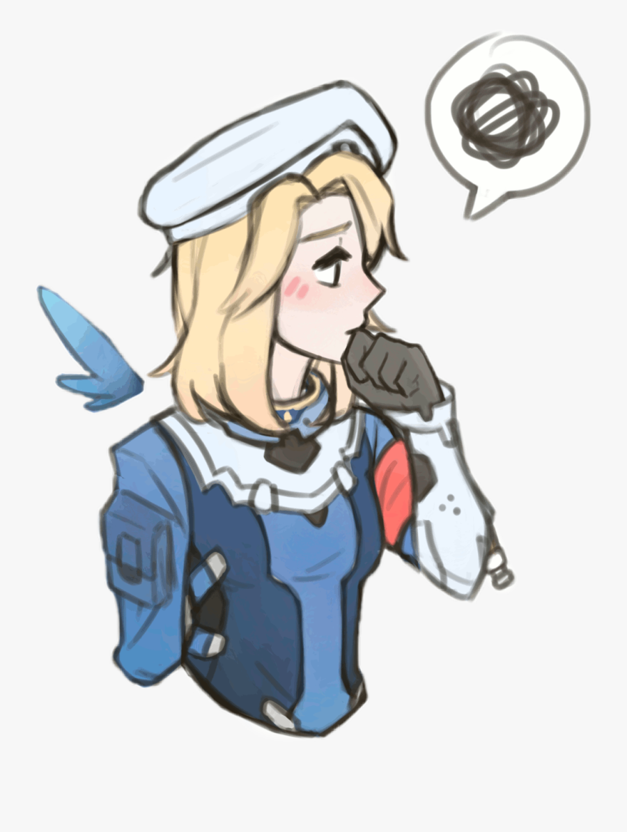Transparent Mercy Clipart - Mercy Overwatch Fan Art, Transparent Clipart