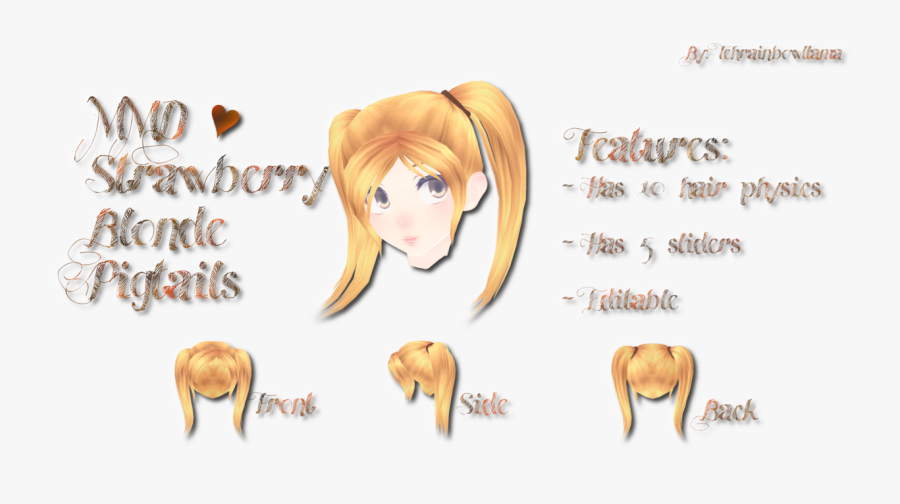 Hair Clipart Back Hair - Strawberry Blonde Hair Clipart, Transparent Clipart