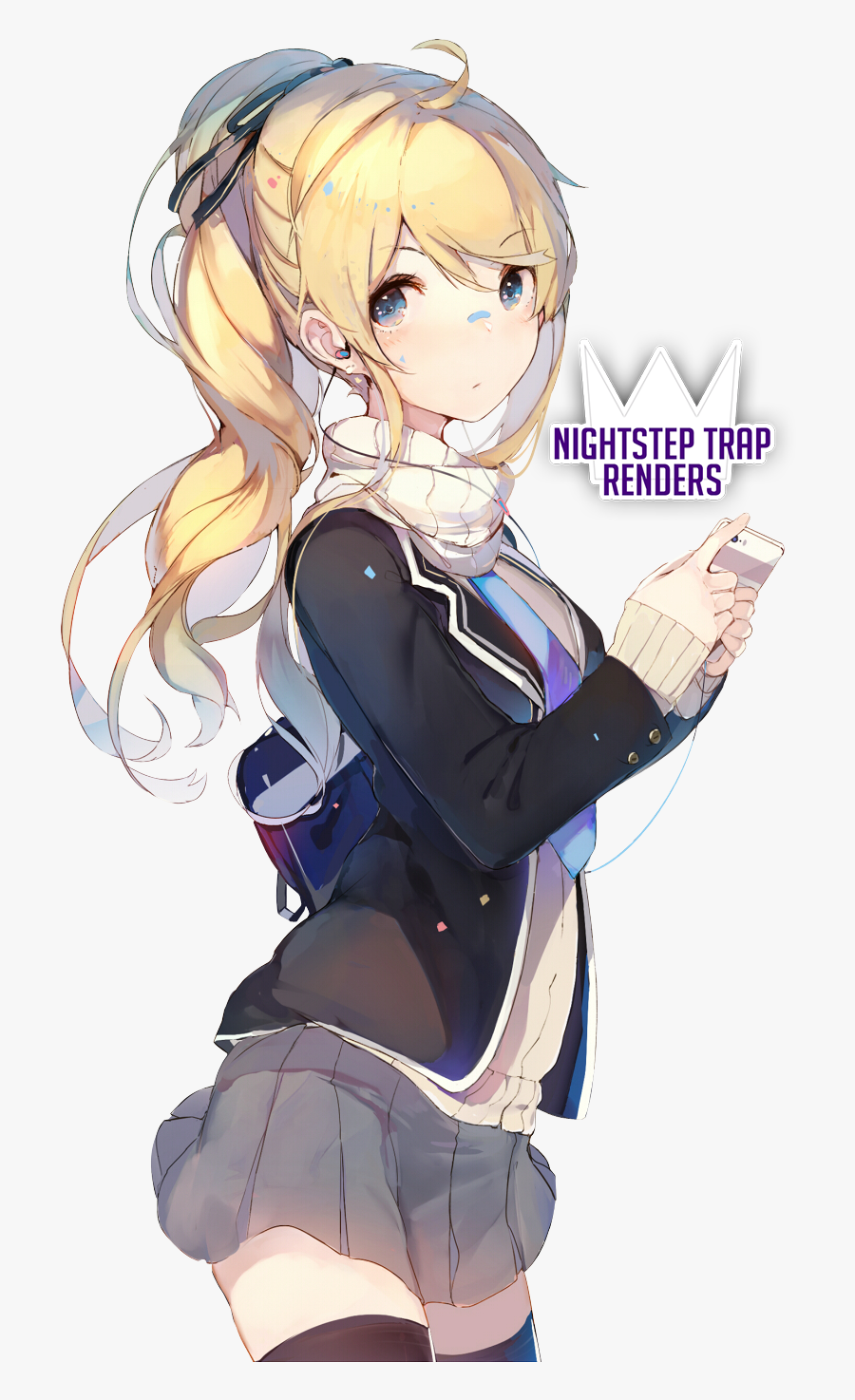 Nightsteptrap123 Cute Anime Girl Render - Cute Anime Blonde Girl, Transparent Clipart
