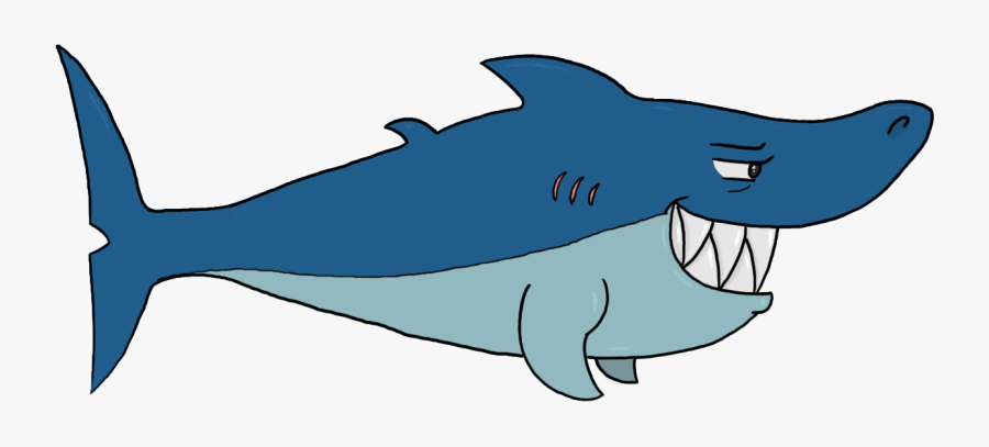 Great White Shark Cartoon Clip Art - Cartoon Shark Without Background, Transparent Clipart