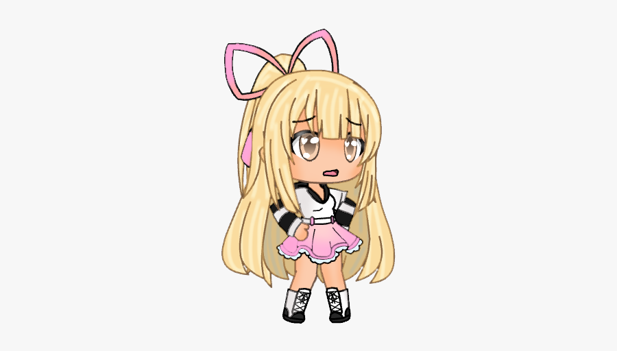 #girl #gachagirl #gachalife #pink #blonde #gacha - Gacha Life Blonde Hair Girl, Transparent Clipart