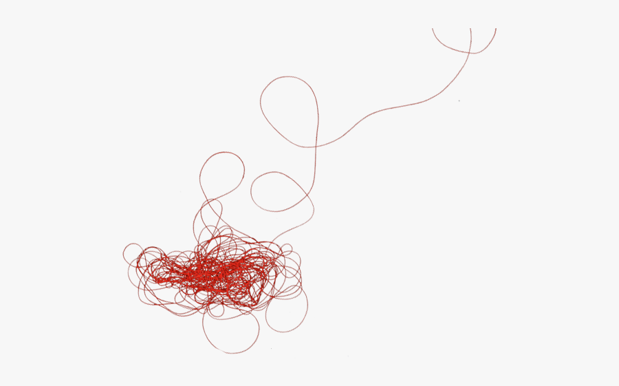 Thread Png Pic - Tangled Red Thread Png, Transparent Clipart