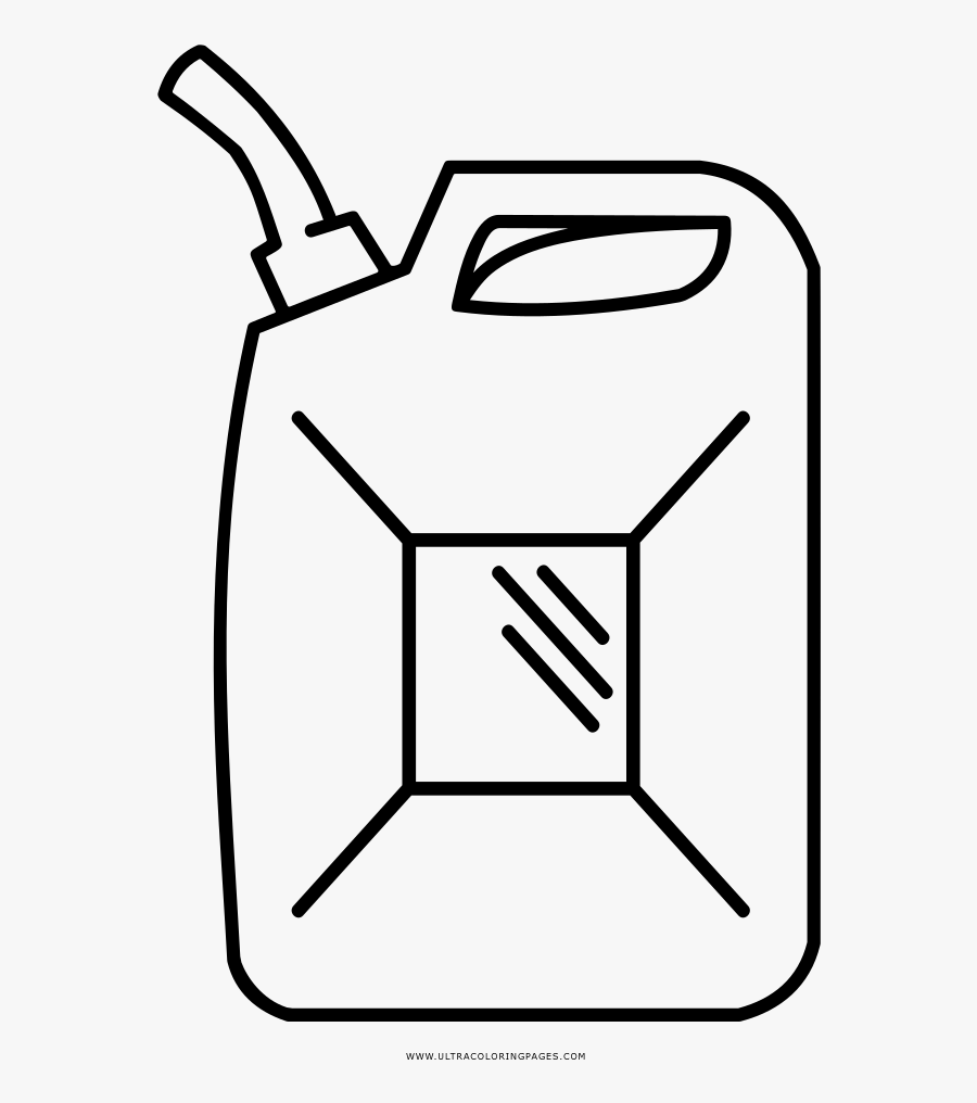 Gasoline Coloring Page - Window Square Clipart Black And White, Transparent Clipart