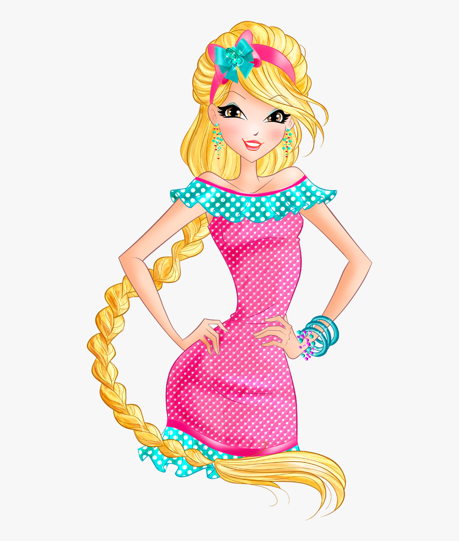 World Of Winx Chef Chic Stella Strawberry Dotted Outfit - World Of Winx Stella, Transparent Clipart