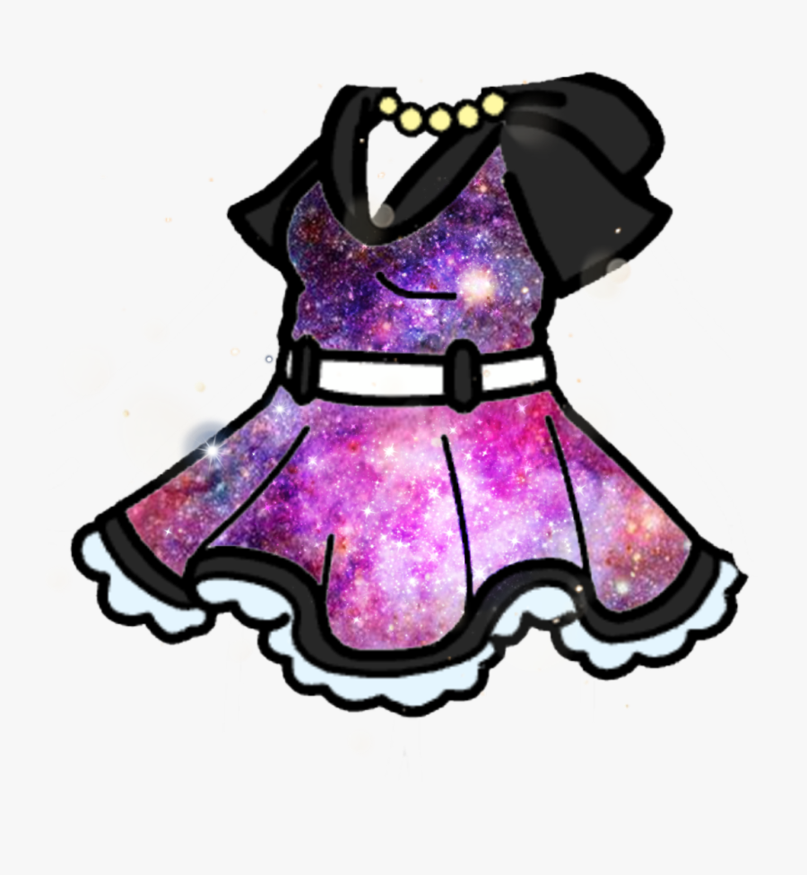 #gachalife #gacha #outfit #dress #galaxy #gachaoutfit - Gacha Life Galaxy Outfits, Transparent Clipart