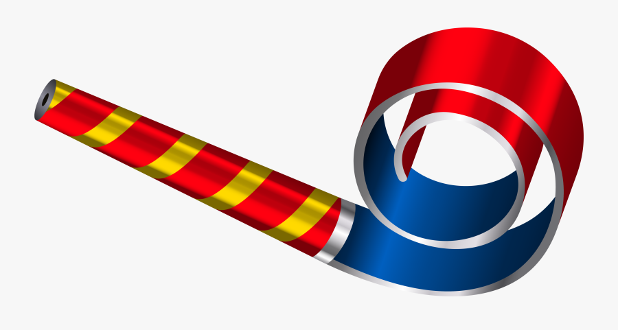 Clip Art Birthday Whistle - Birthday Party Horn Transparent Background, Transparent Clipart