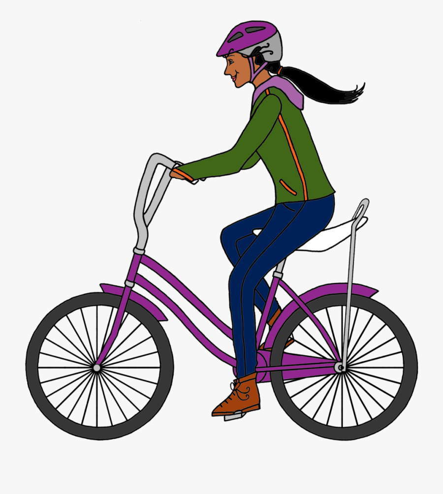 Girl On A Schwinn Color 1 - Varanasi Junction Railway Station, Transparent Clipart