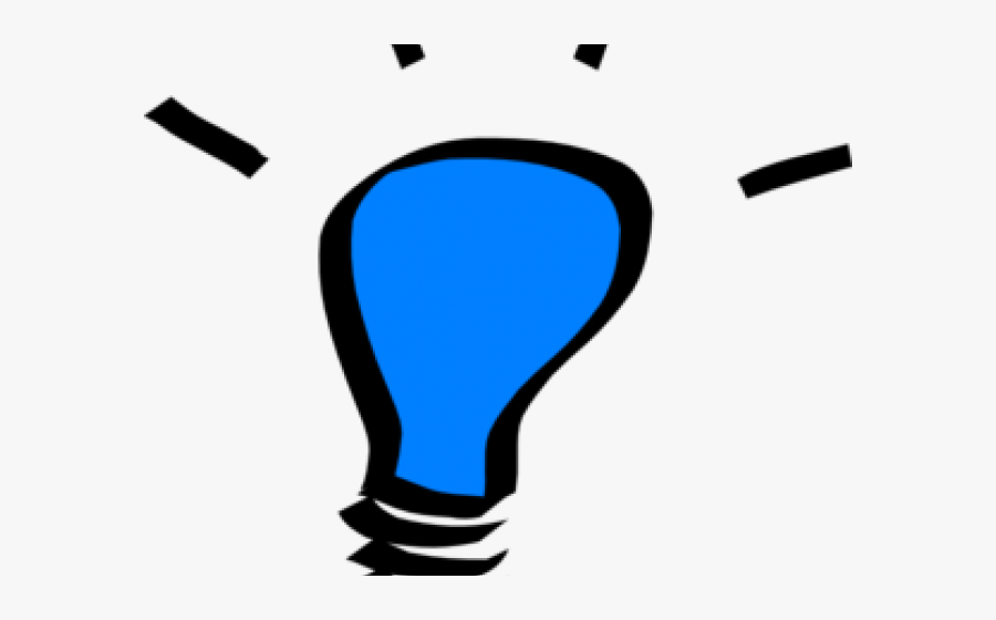 Light Bulb Clipart Blue - Public Domain Light Bulb, Transparent Clipart