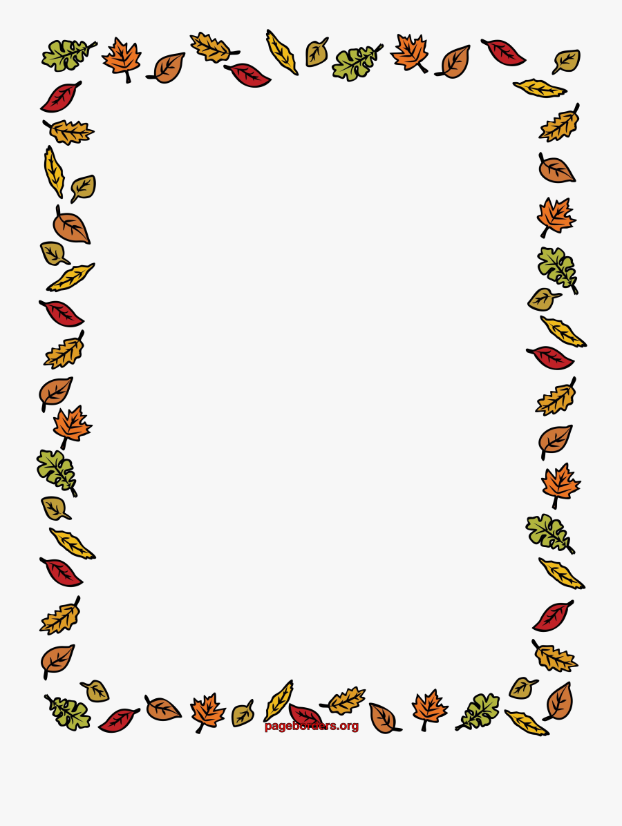 Fall Border Png Clipart - Fall Page Border, Transparent Clipart