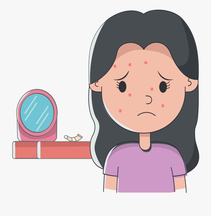 Acne - Girls Acne Clipart, Transparent Clipart