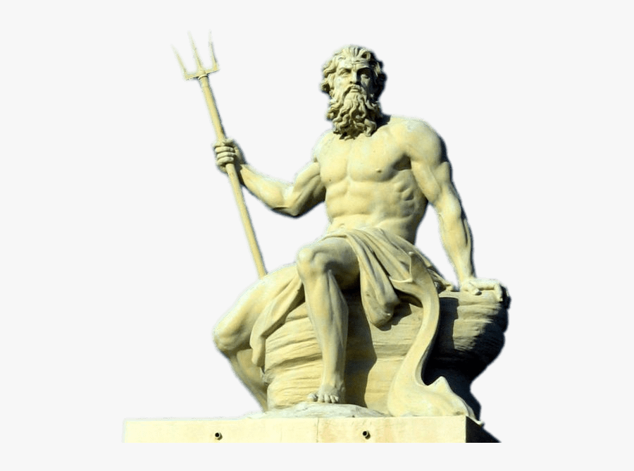 Poseidon Statue - Poseidon Greek God, Transparent Clipart