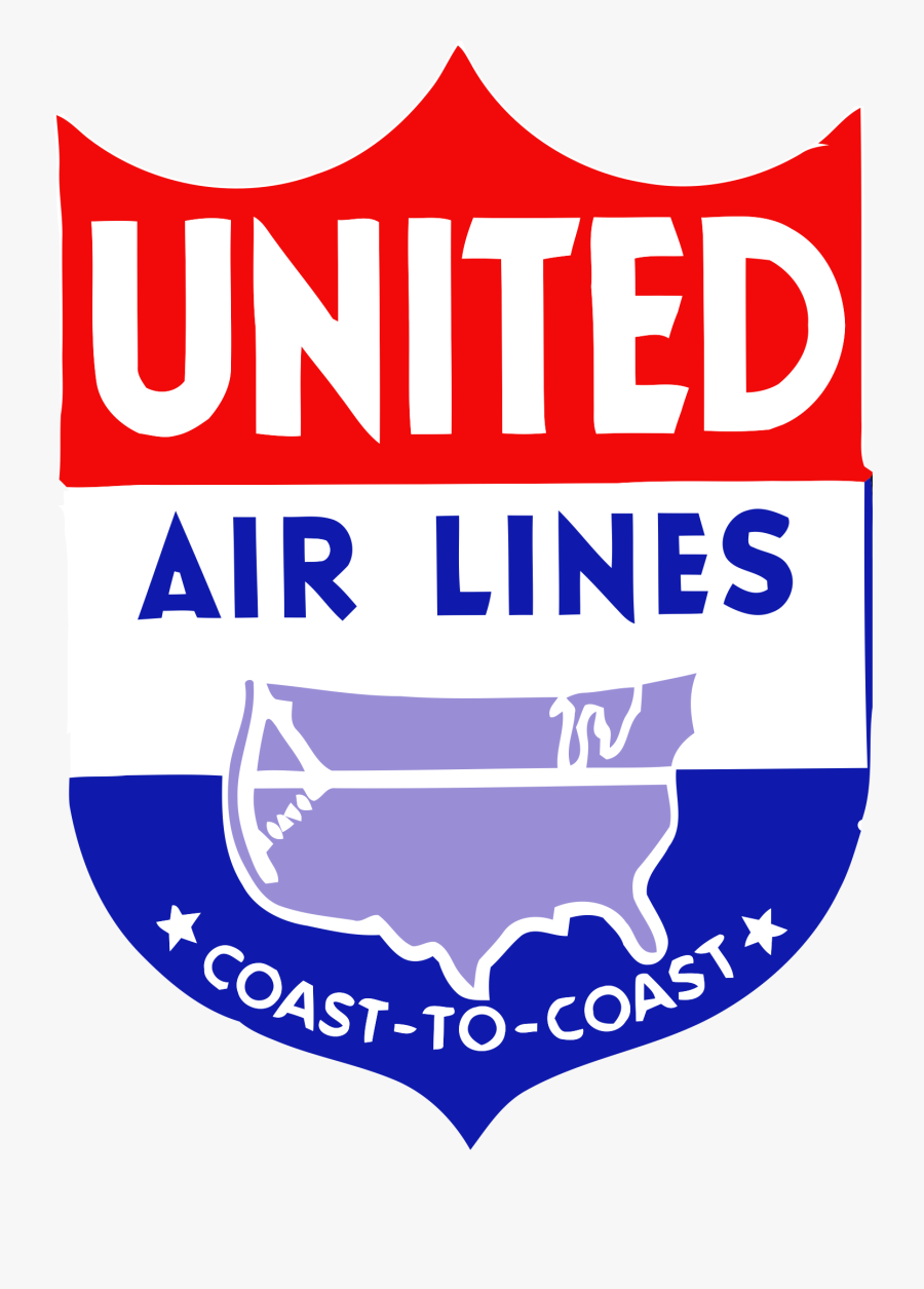 Transparent 1920s Clipart - United Airlines First Logo, Transparent Clipart