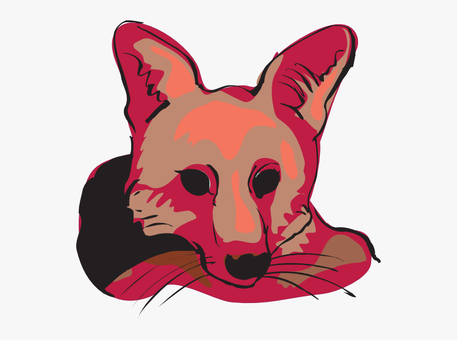 Red Fox Face Clipart, Transparent Clipart
