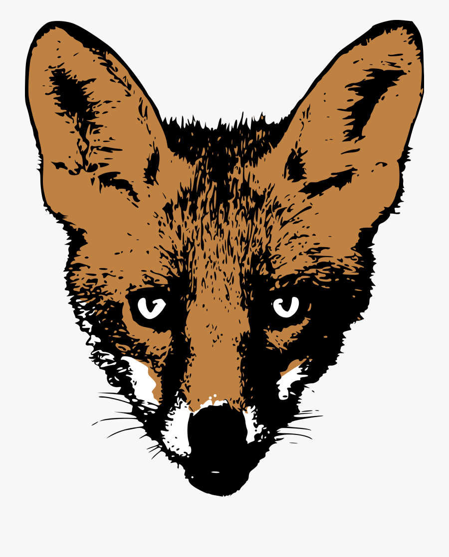 fox face front view drawing