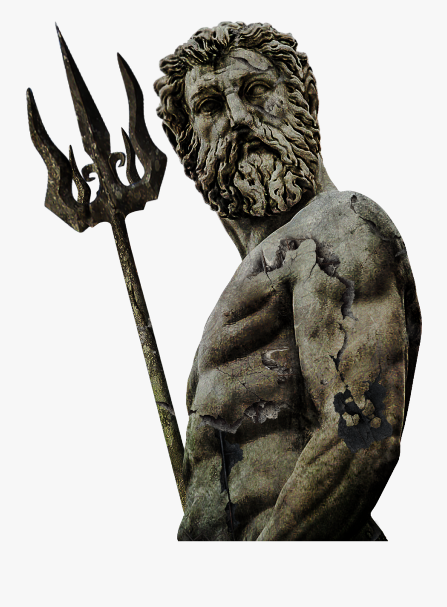 Poseidon Statue Png, Transparent Clipart
