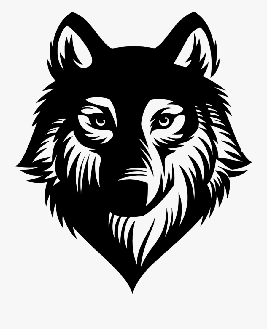 Transparent Fox Head Clipart Black And White - Red Wolf Logo Png, Transparent Clipart