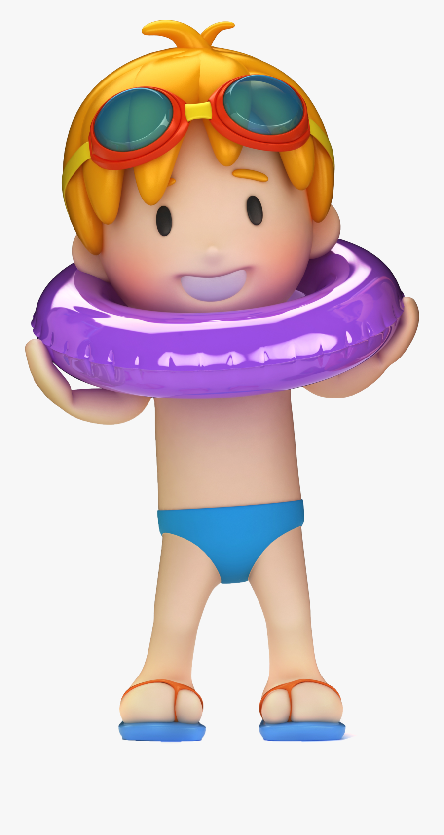Cartoon Child D Baby - Swimming Clipart Boy Swim, Transparent Clipart