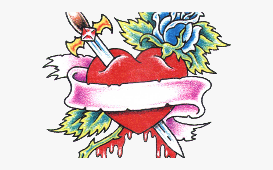 Transparent Heart Tattoo Png, Transparent Clipart