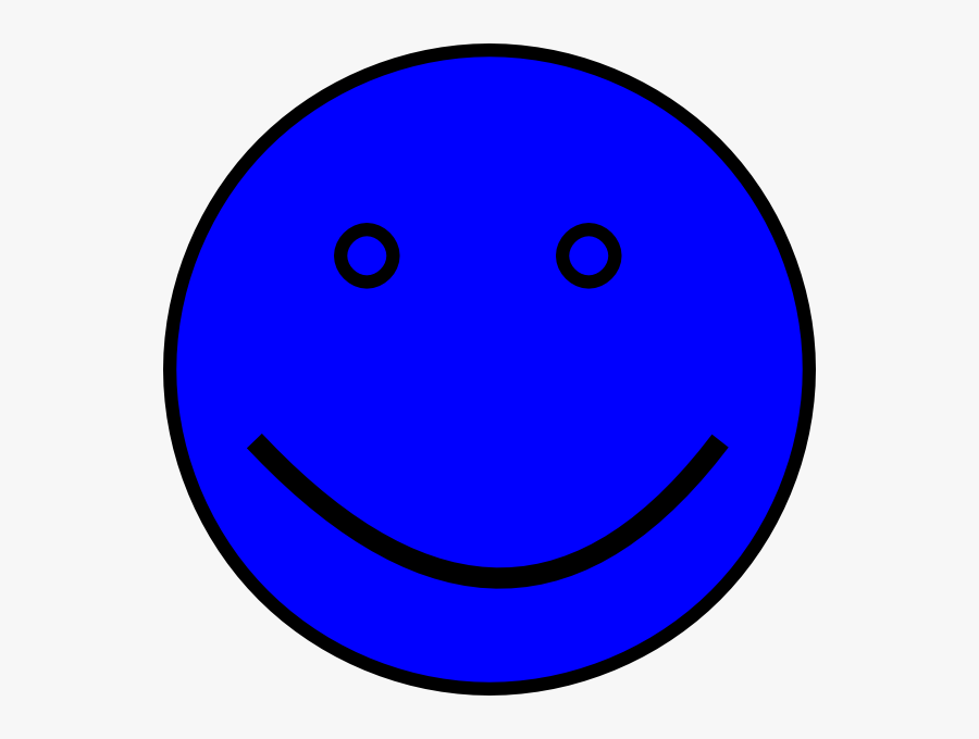 Blue Face Svg Clip Arts - Smiley, Transparent Clipart