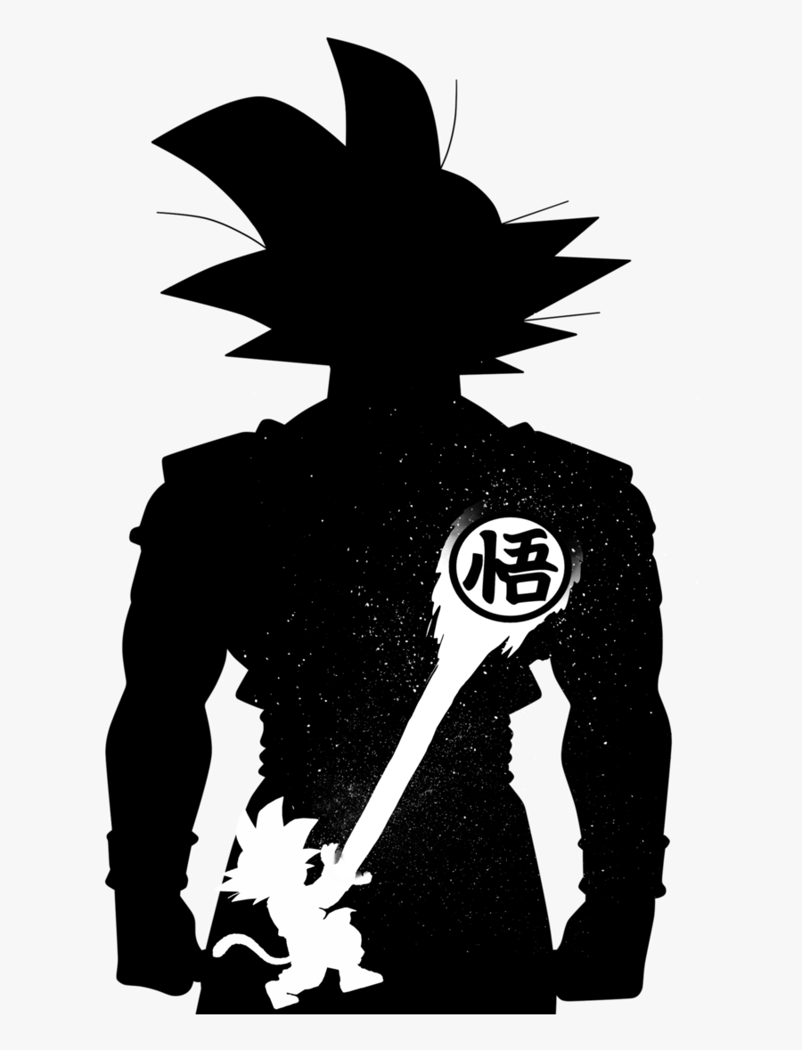 Goku Silhouette At Getdrawings - Goku Black And White, Transparent Clipart