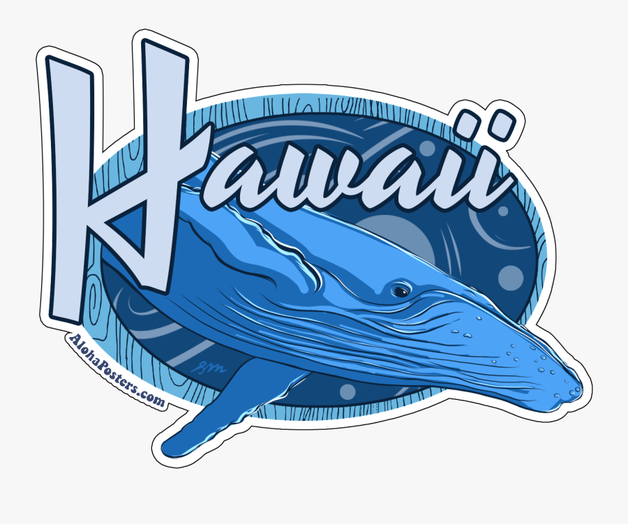 Alohaposters Humpback Whale Sticker, Transparent Clipart