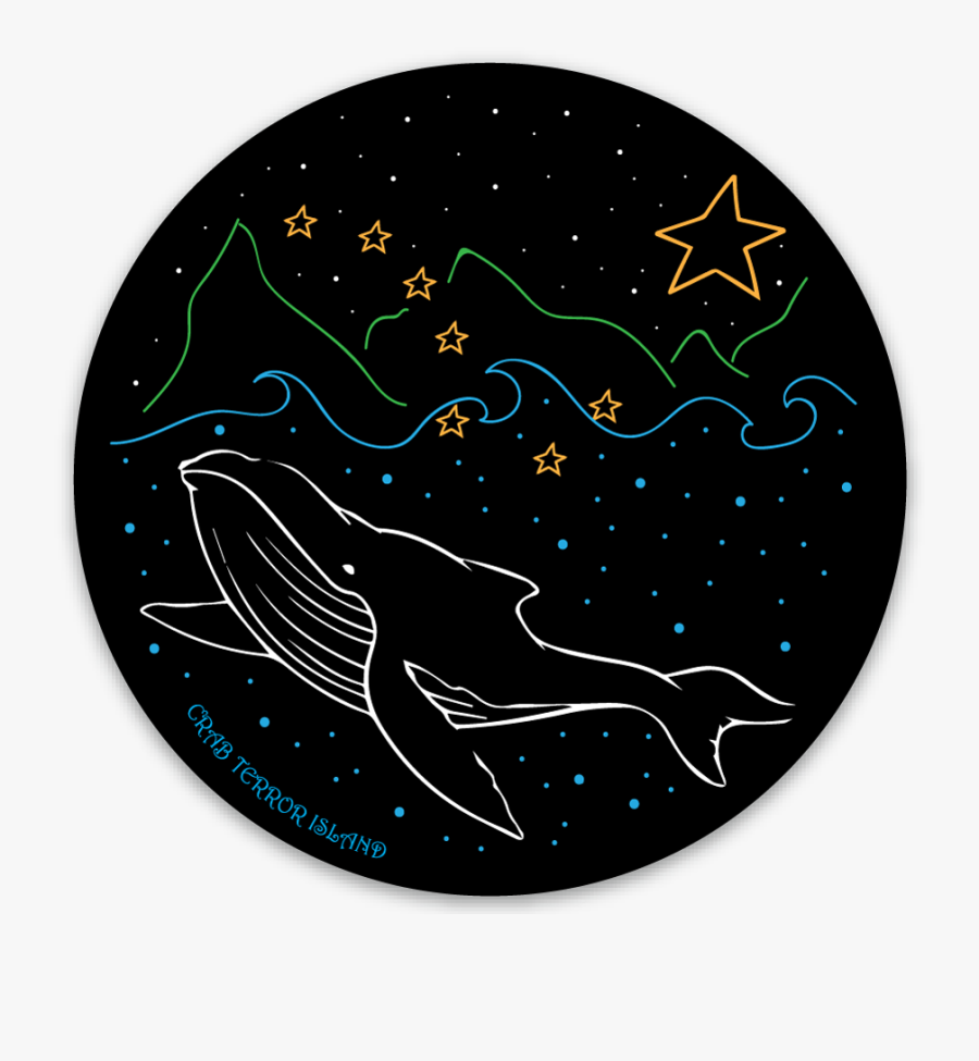 Whale Night Sky Decal - Blue Whale, Transparent Clipart