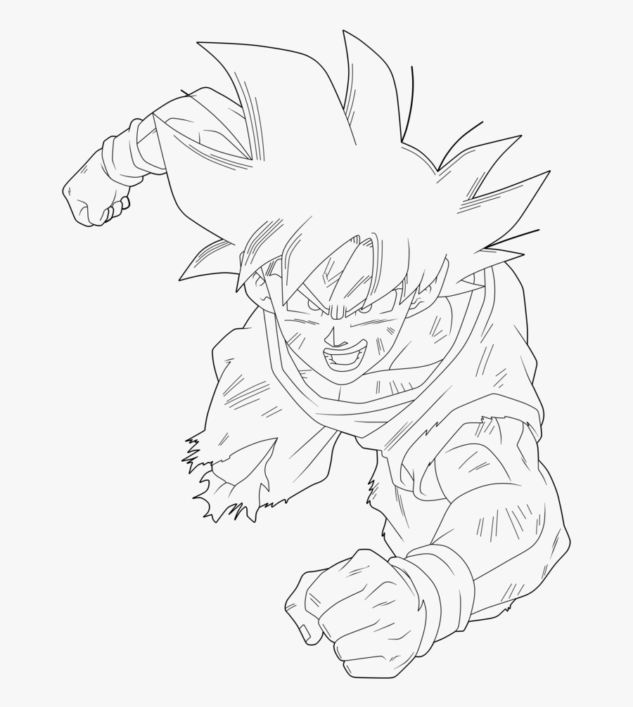 Super Drawing Sketch Transparent Png Clipart Free Download - Goku Drawings, Transparent Clipart