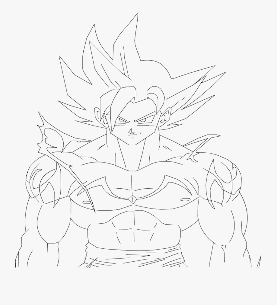Goku Super Saiyan 2 Drawing At Getdrawings - Goku Super Saiyan 1 God Drawing, Transparent Clipart