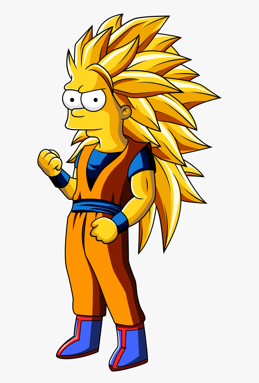 Bart Simpson Clipart Drake - Bart Simpson Super Saiyan, Transparent Clipart