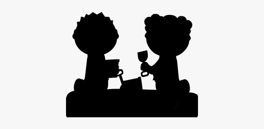 Kids Playing In Sandox Png Clipart - Silhouette, Transparent Clipart