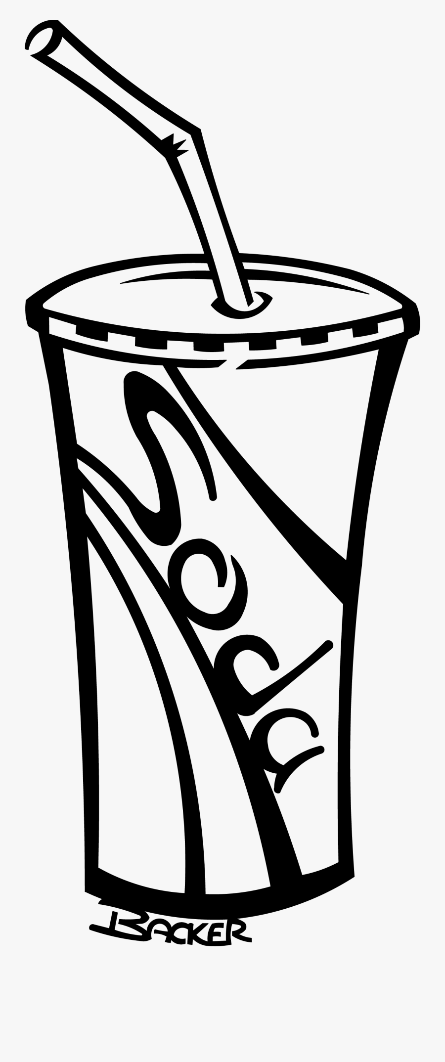 Transparent Soda Clipart - Drink Clipart Black And White, Transparent Clipart