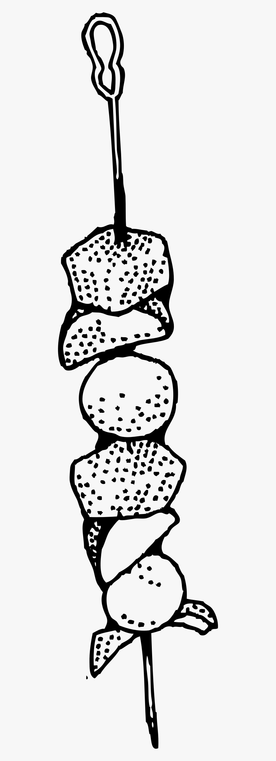 Transparent Stick Clipart Black And White - Meat Bbq Black And White, Transparent Clipart