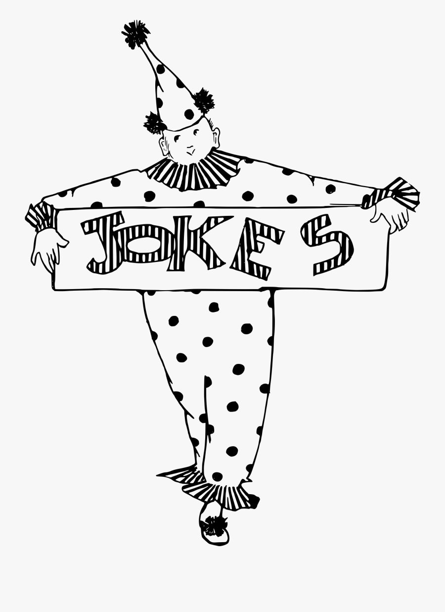 Jokes Clown - Joke Clipart Black And White, Transparent Clipart