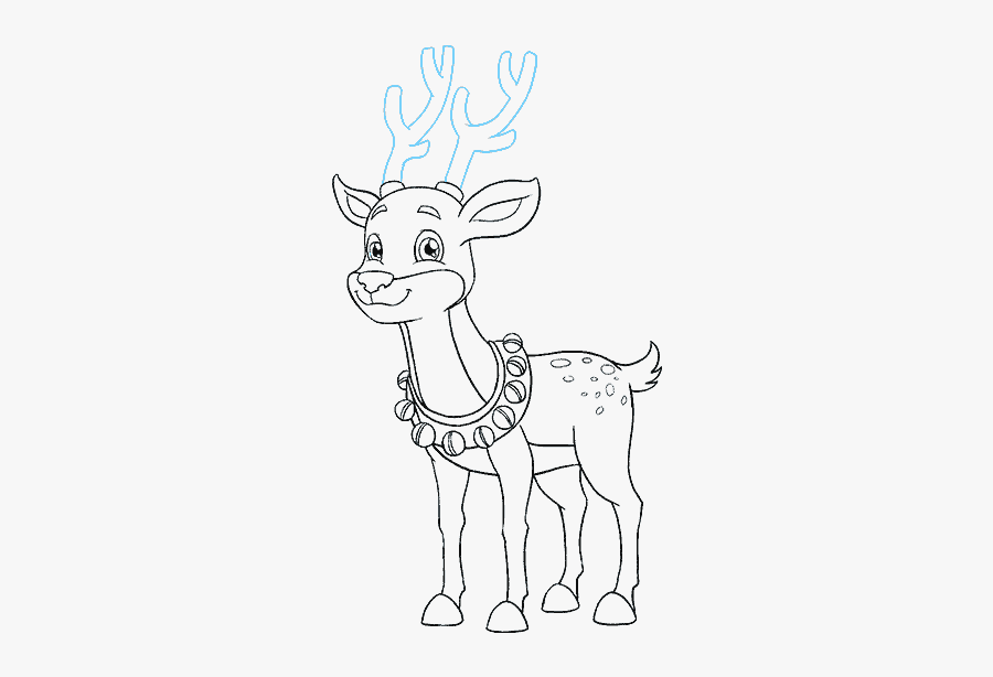 How To Draw A Reindeer - Reindeer, Transparent Clipart