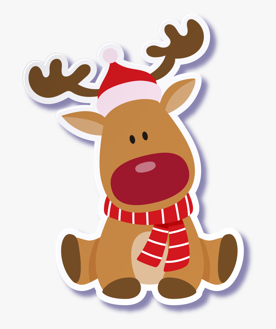 Download Rudolf Reindeer Face Clipart / Clipart Of A Happy Rudolph ...