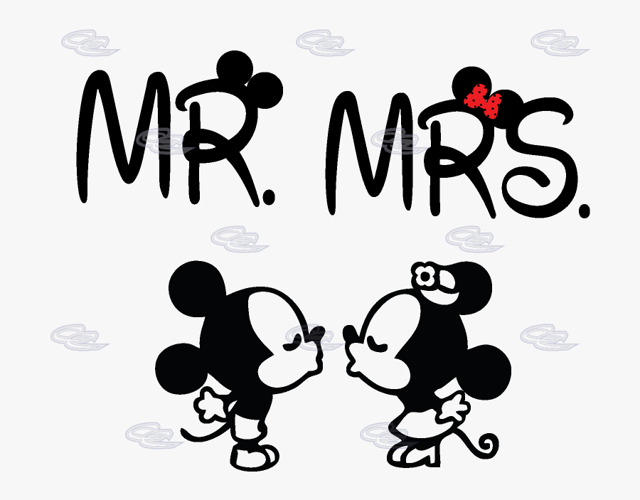 Kisses Clipart Minnie Mouse - Mickey & Minnie Logo, Transparent Clipart