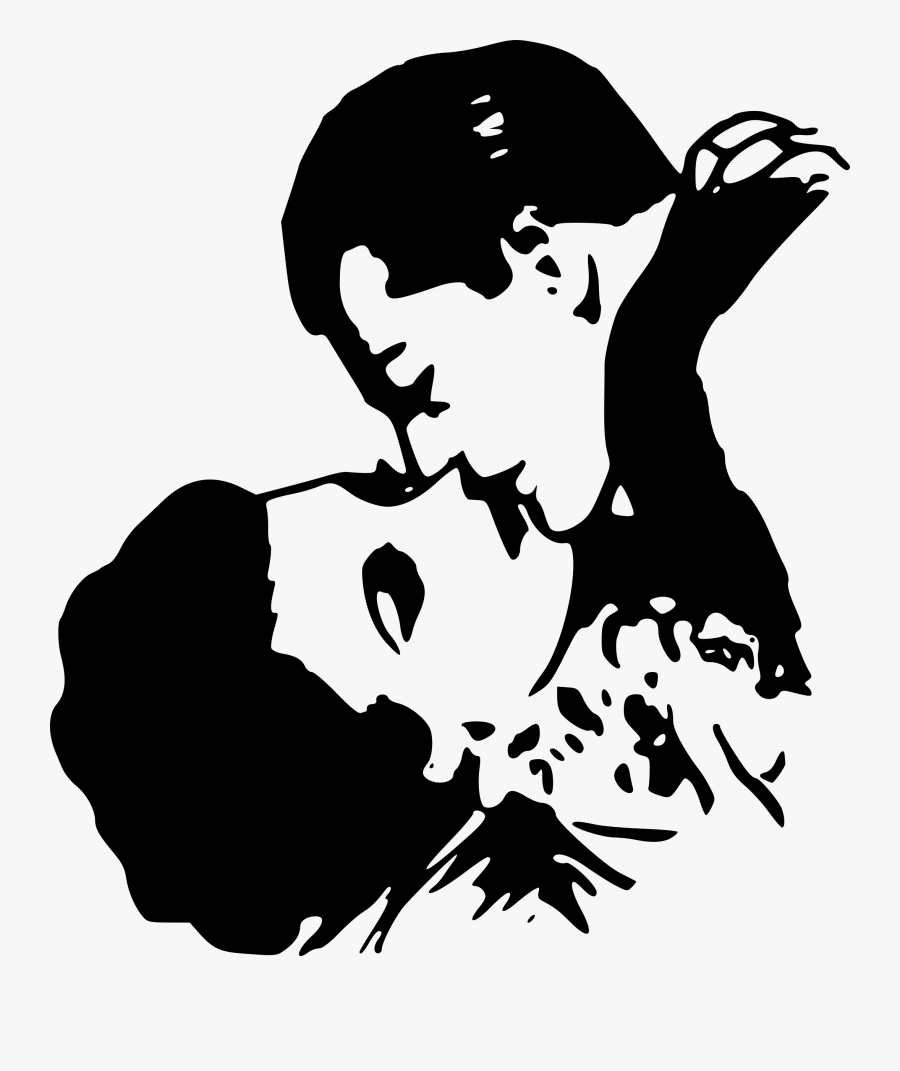 Bw Kiss Clip Arts - Clipart Black And White Of Kissing, Transparent Clipart