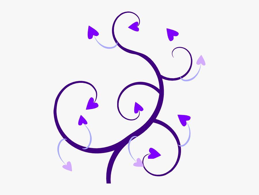 Hearts Swirl Clipart, Transparent Clipart
