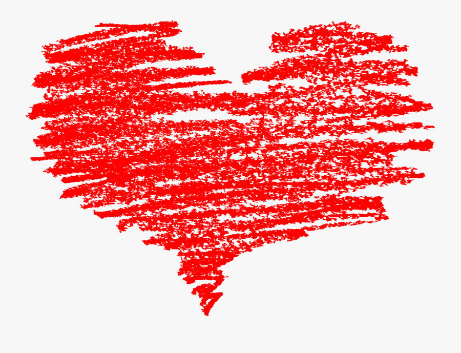 Transparent Brush Stroke Clipart - Two Red Heart Scribble Png, Transparent Clipart